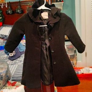 Girls 2/3 Black Peacoat